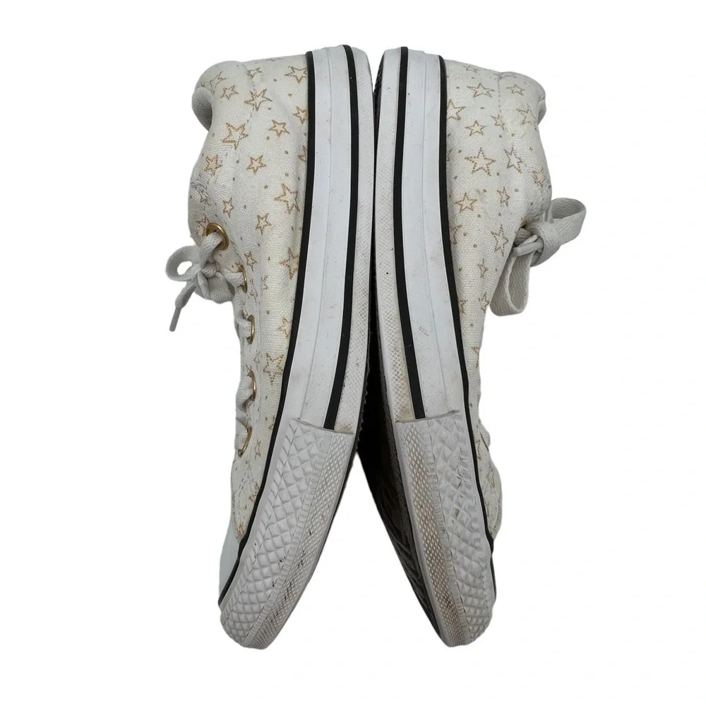 Converse White Gold Chuck Taylor AS Street Star Sneakers Size 3 Girl's